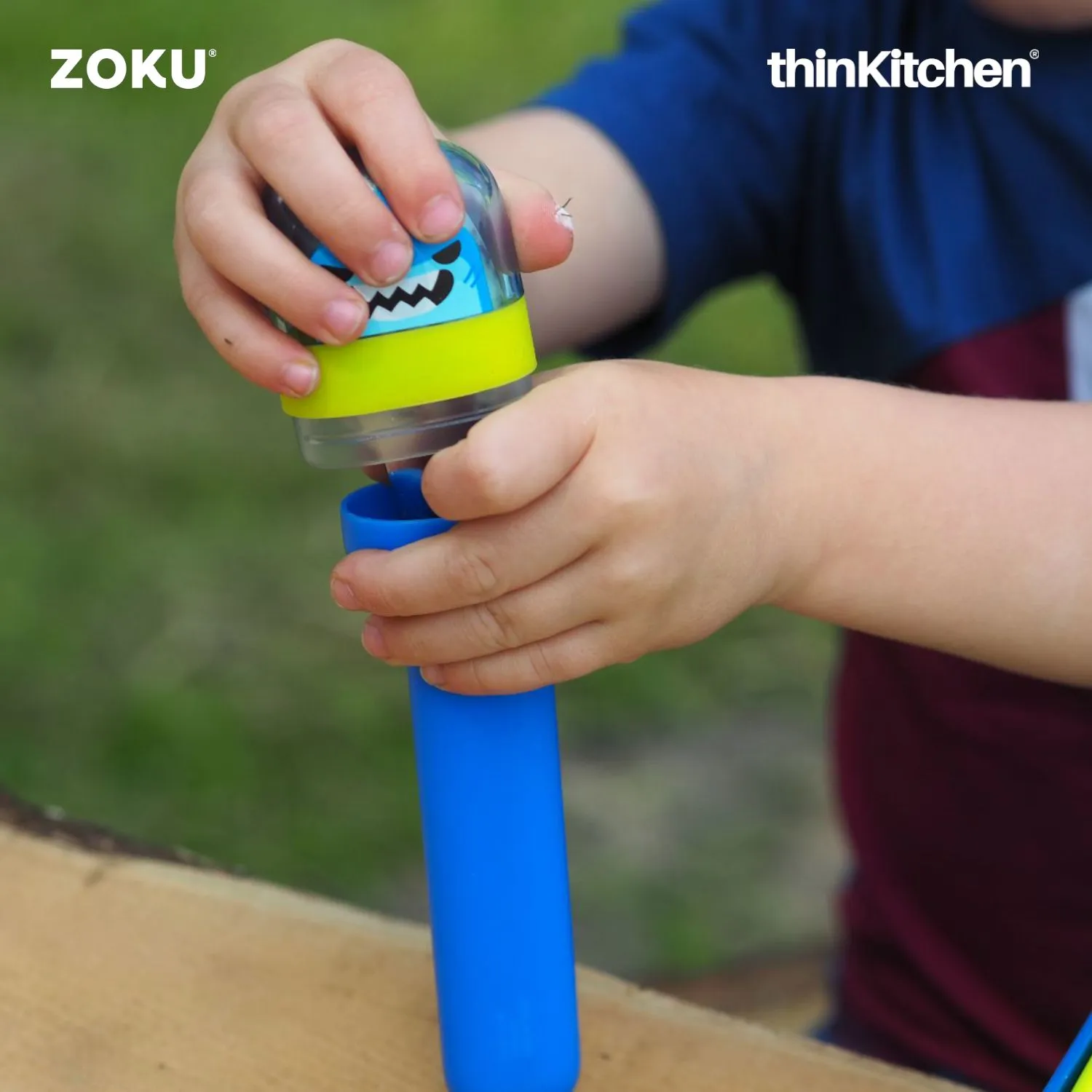 thinKitchen™ Zoku Stainless Steel Kids Pocket Utensil Set, Shark