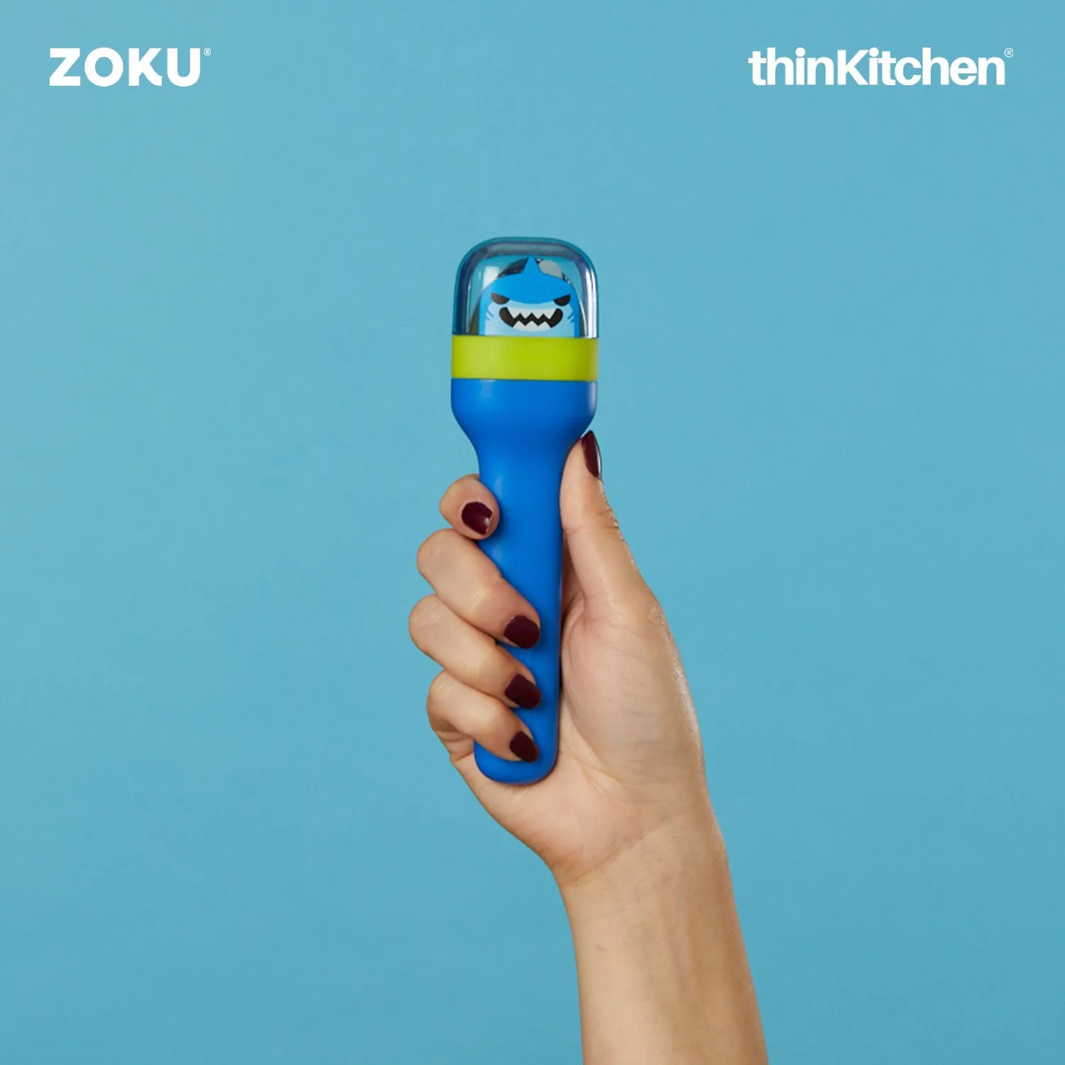 thinKitchen™ Zoku Stainless Steel Kids Pocket Utensil Set, Shark