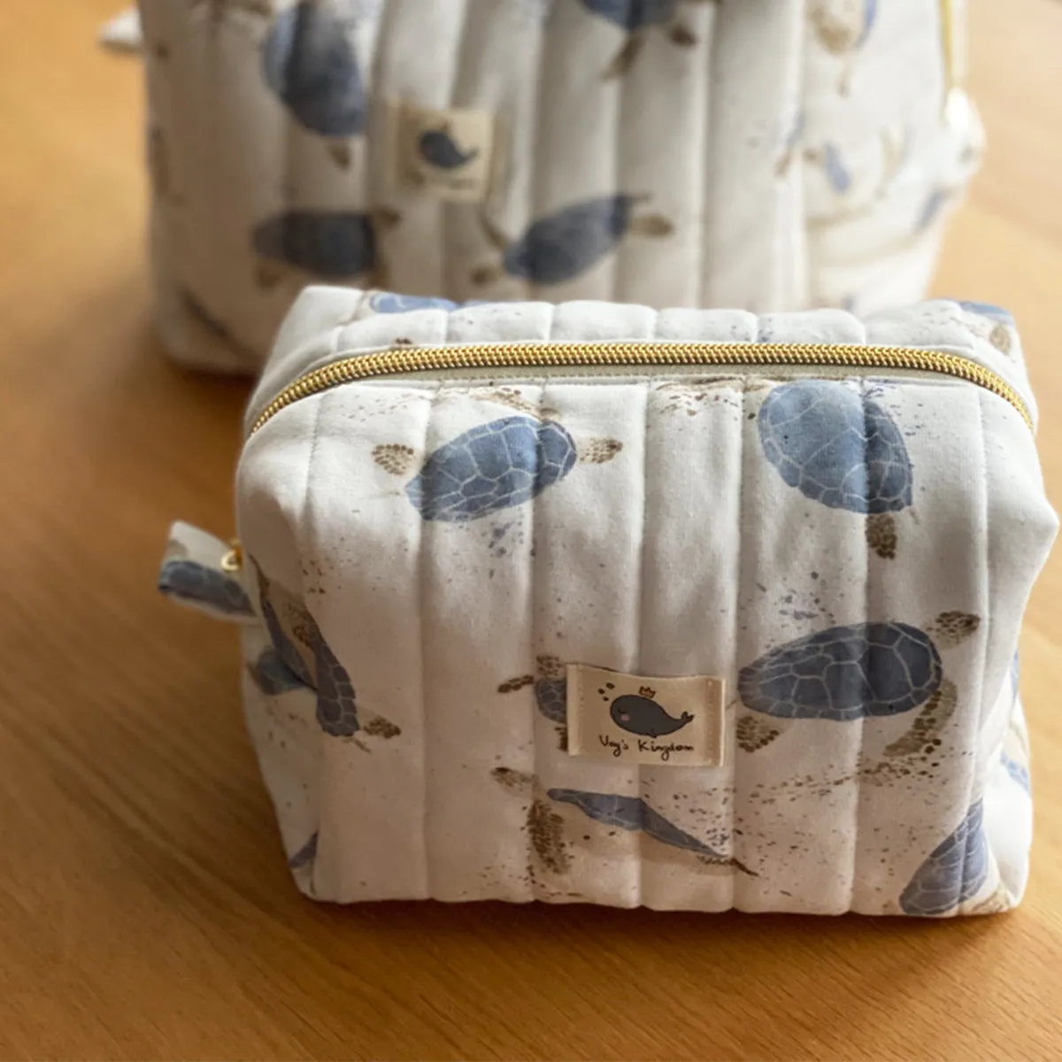 Toiletries Pouch - Turtles Blue