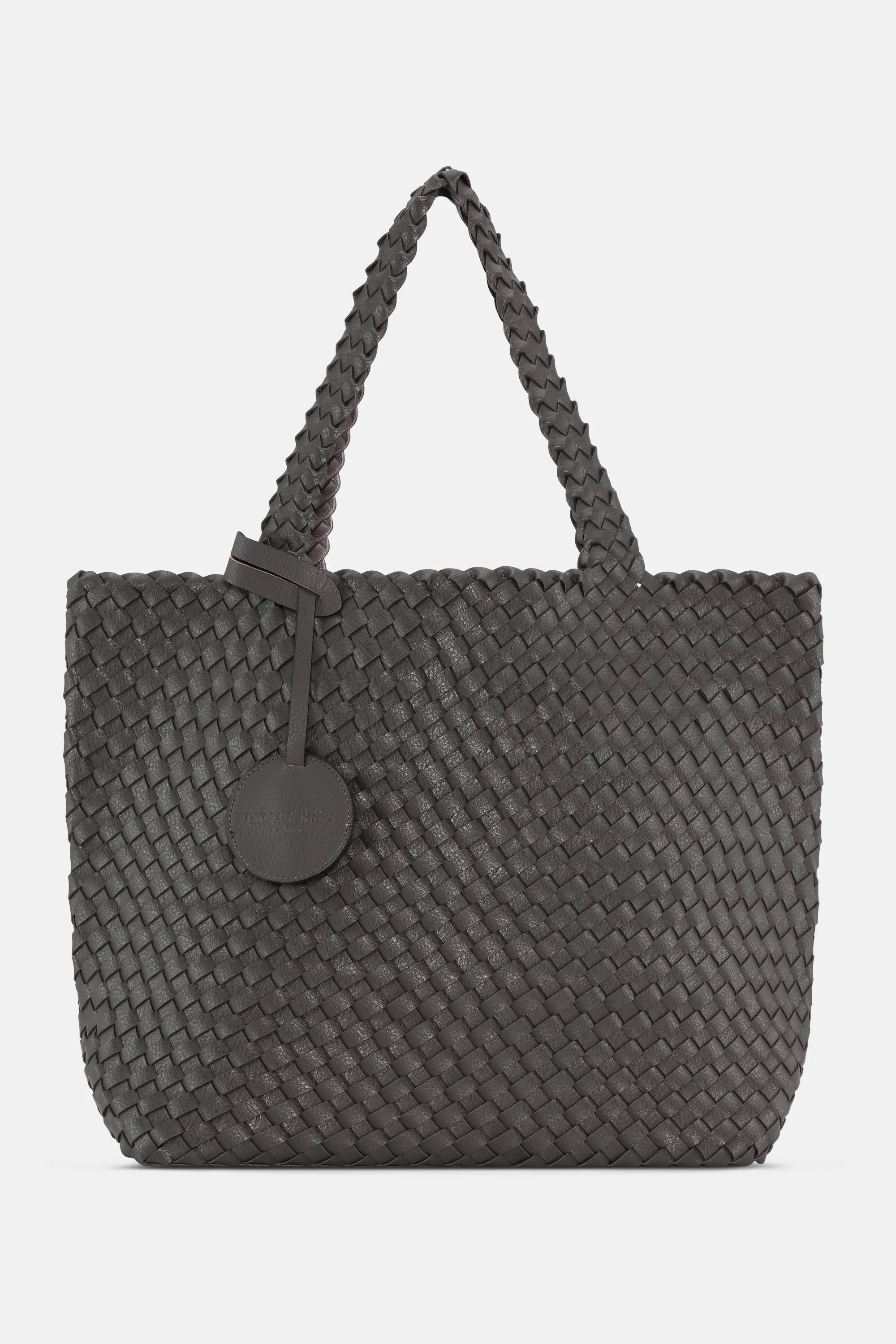 Tote Bag Geflochten - Dark Shadow Gun Metal