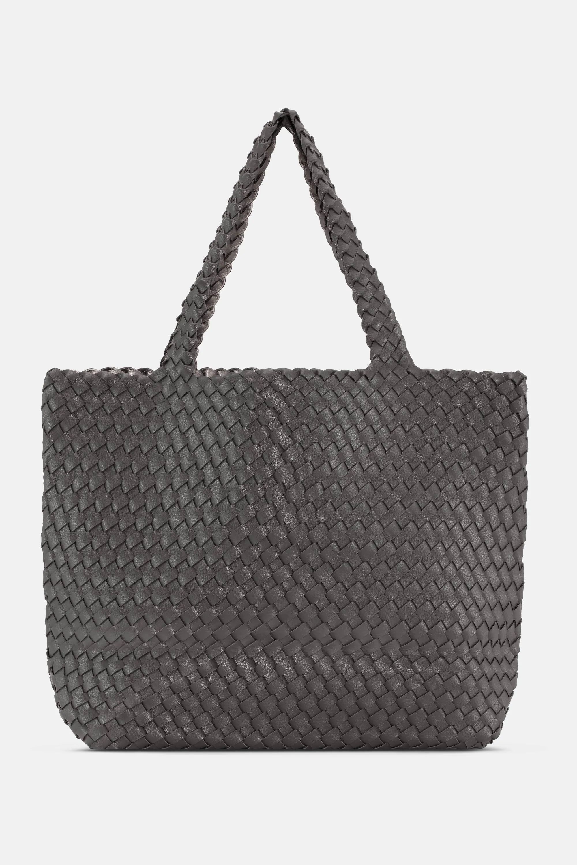 Tote Bag Geflochten - Dark Shadow Gun Metal