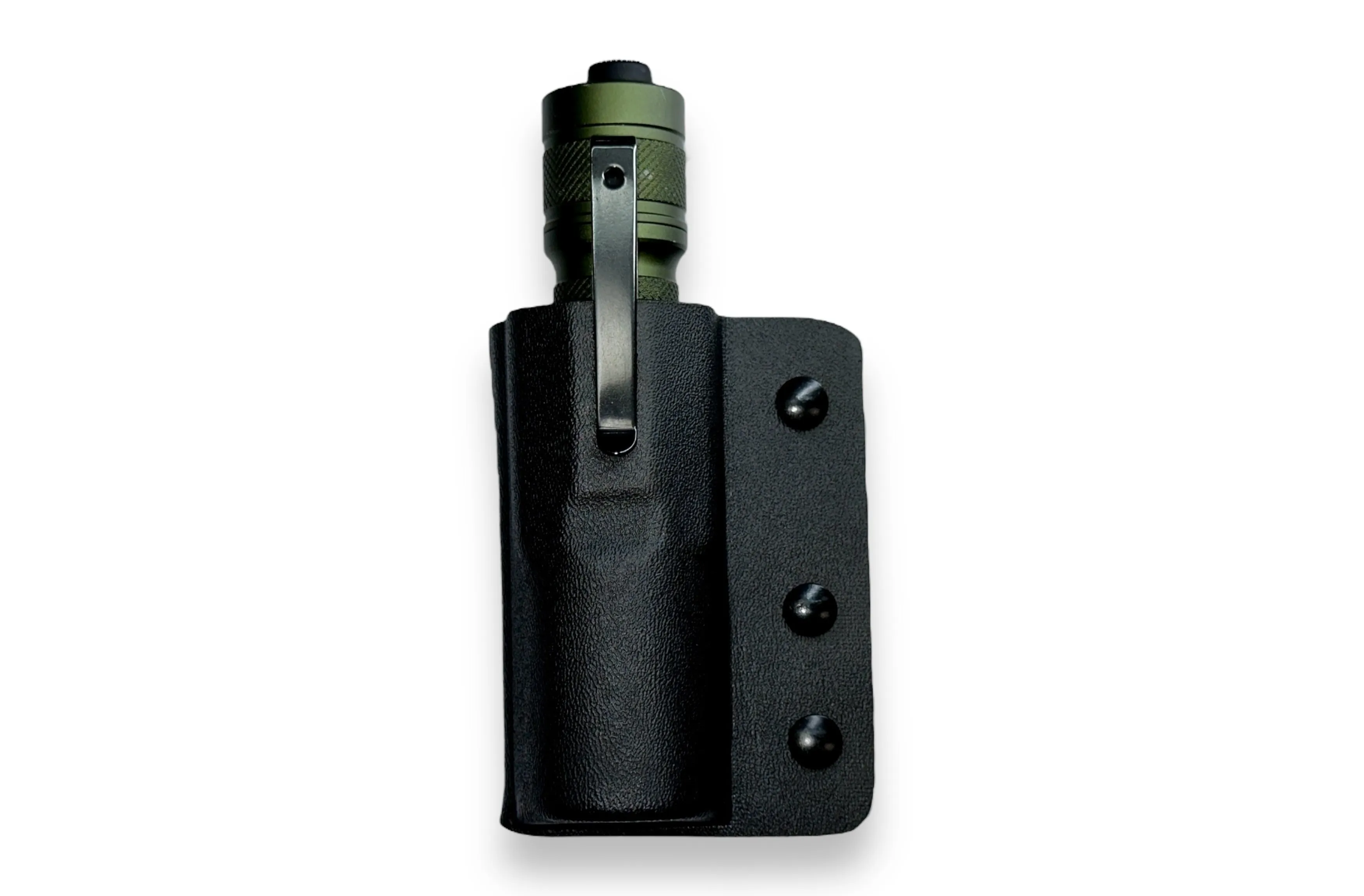 Universal Flashlight Kydex Holster - Molded Sheath   Adjustable Belt Lock