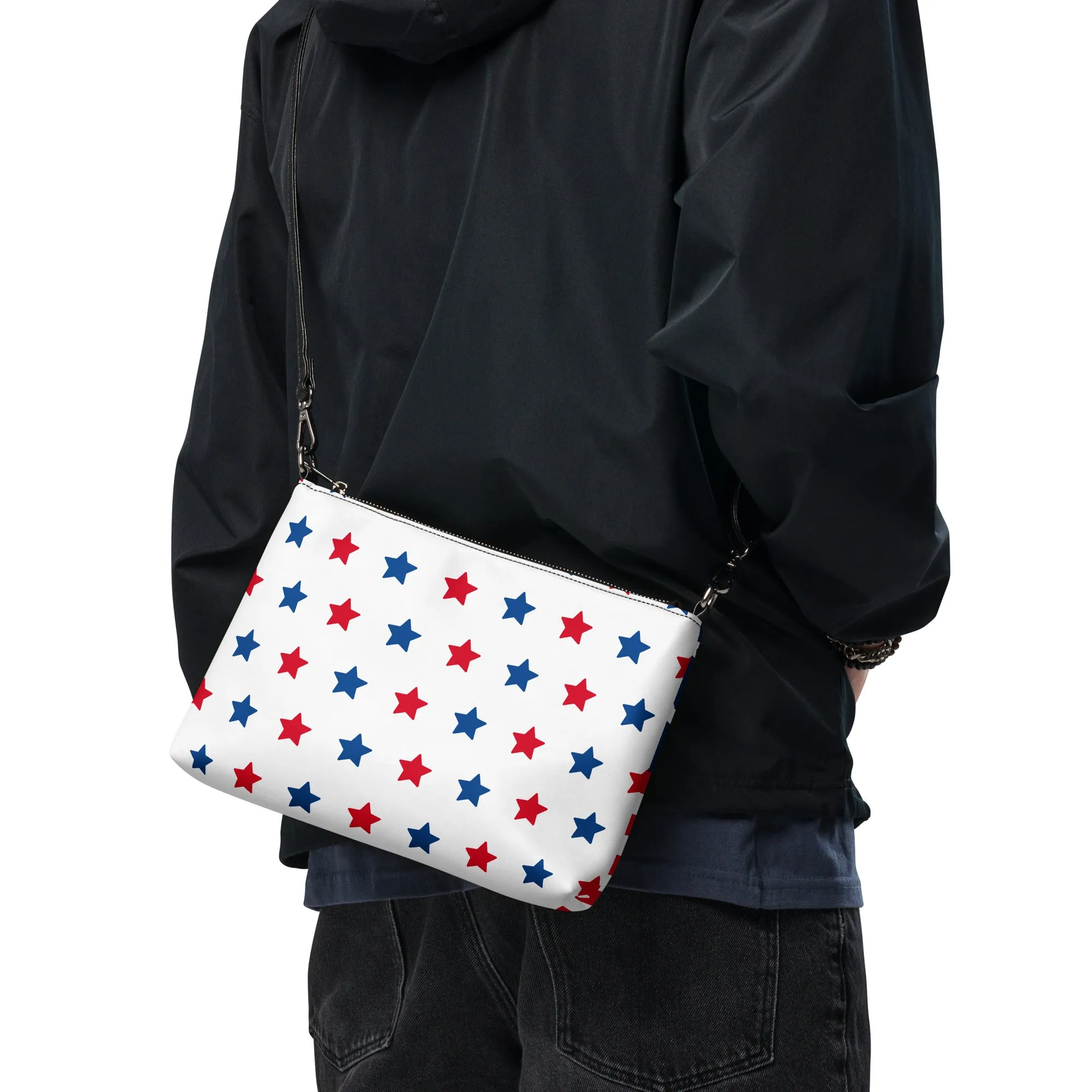 USA American Flag Patriotic 2-Sided Crossbody Bag