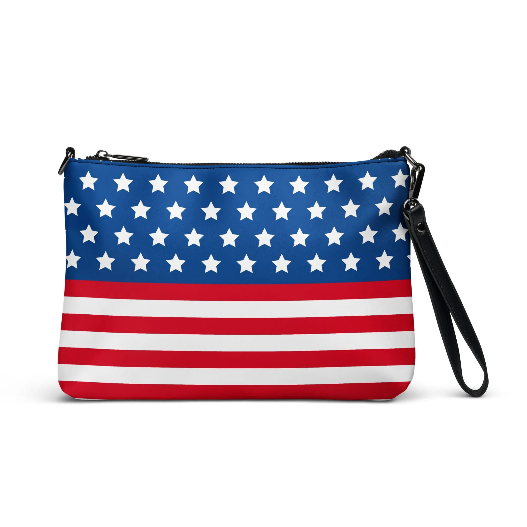 USA American Flag Patriotic 2-Sided Crossbody Bag