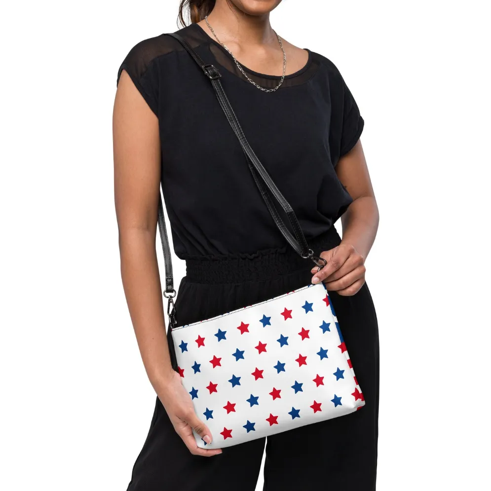 USA American Flag Patriotic 2-Sided Crossbody Bag