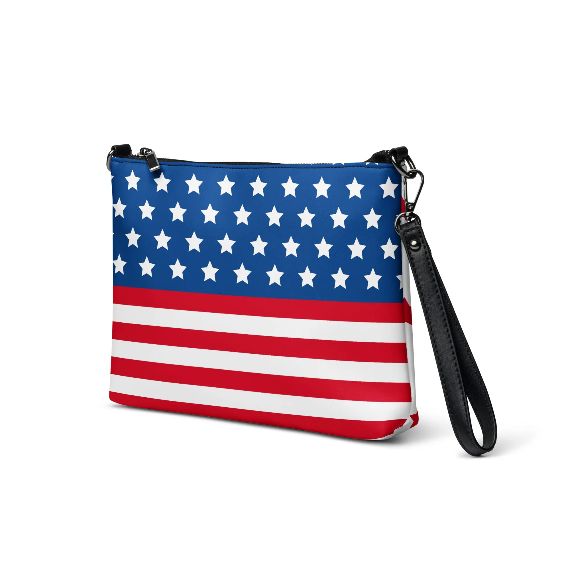 USA American Flag Patriotic 2-Sided Crossbody Bag