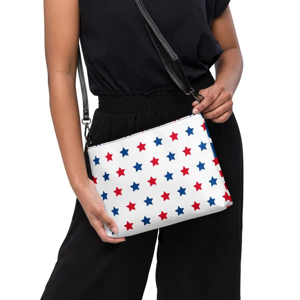 USA American Flag Patriotic 2-Sided Crossbody Bag