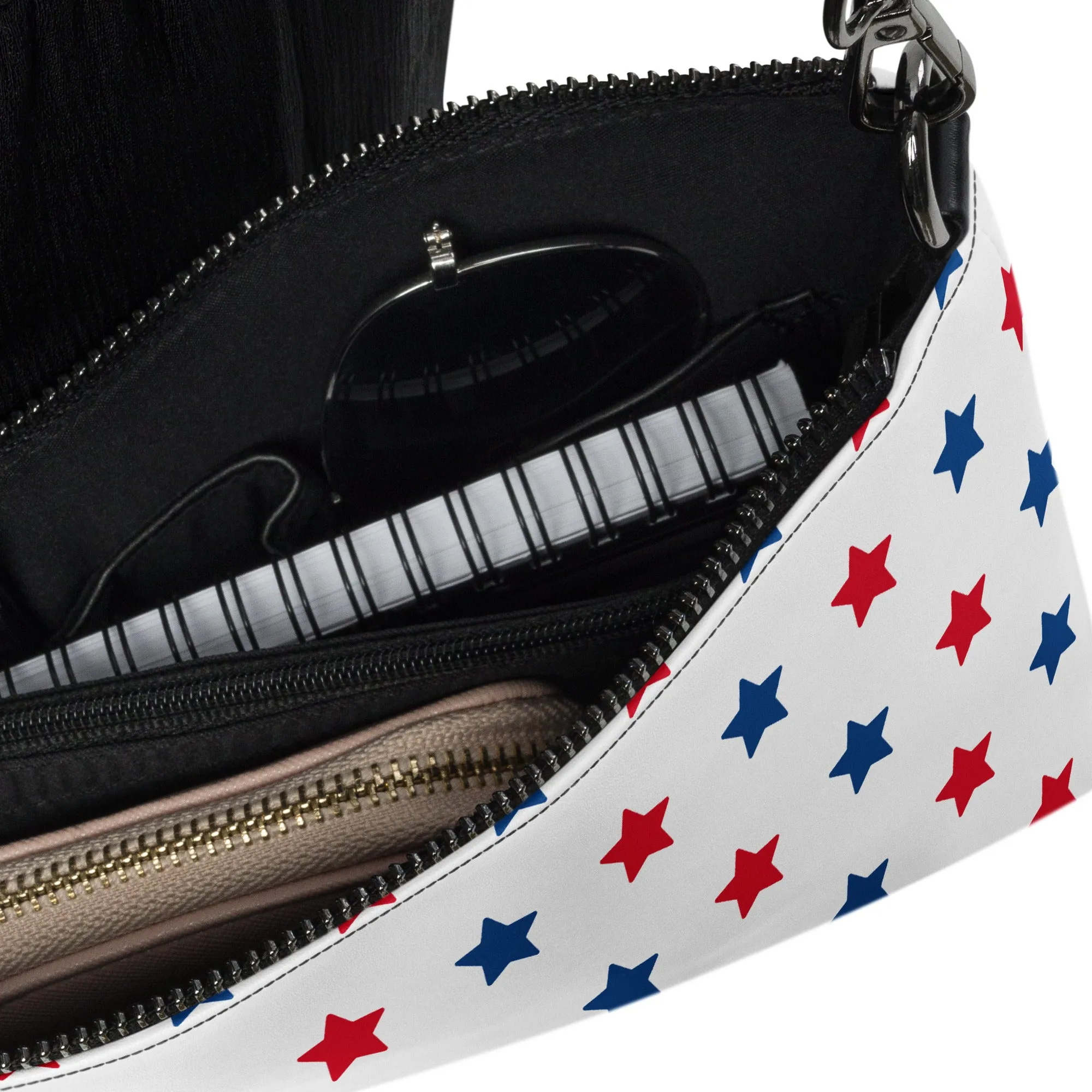 USA American Flag Patriotic 2-Sided Crossbody Bag