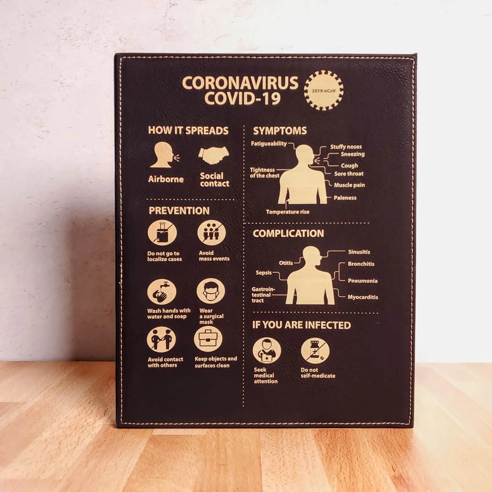 Vegan Leather Plaque