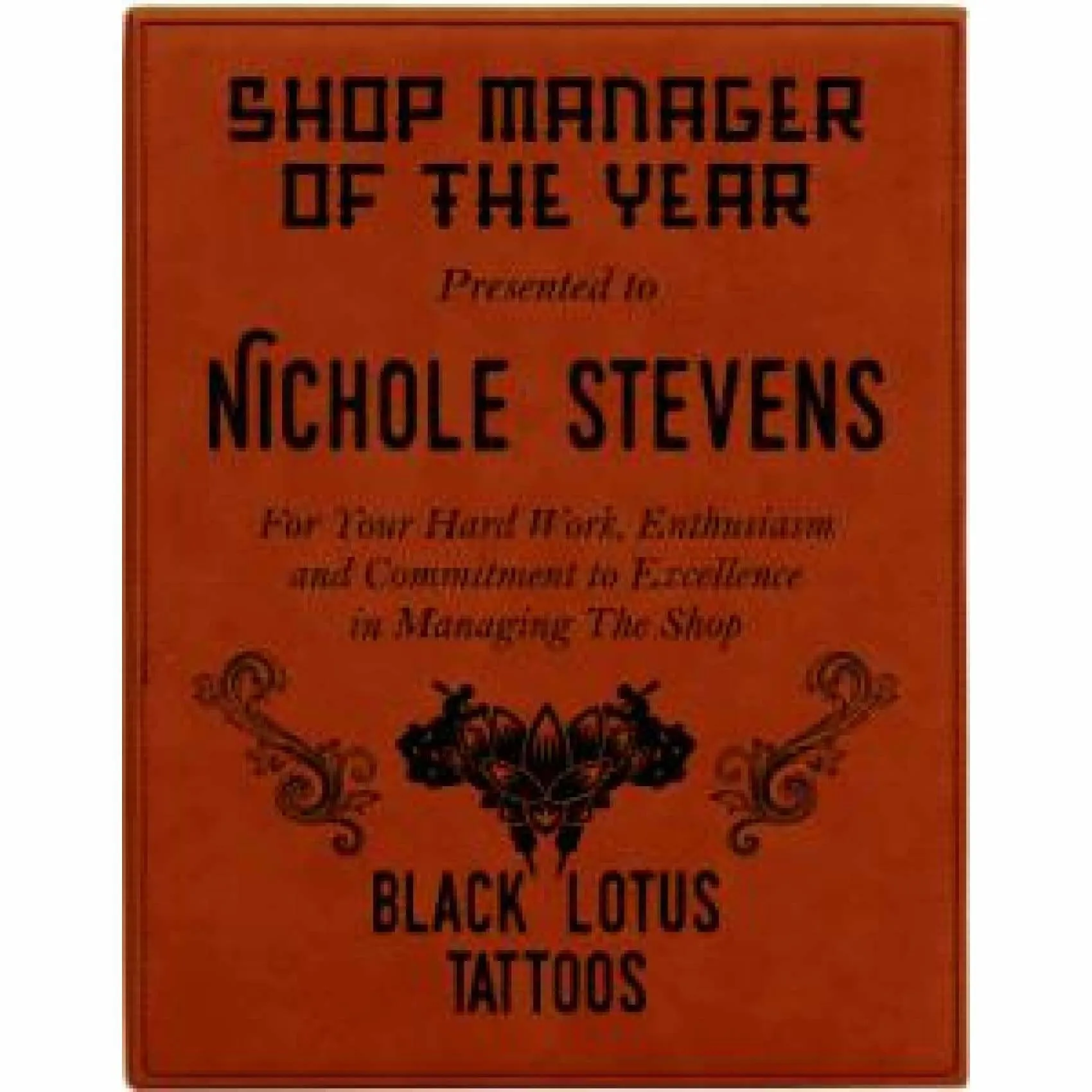 Vegan Leather Plaque