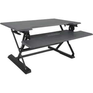 Victor High Rise Height Adjustable Standing Desk with Keyboard Tray (36" , Gray)
