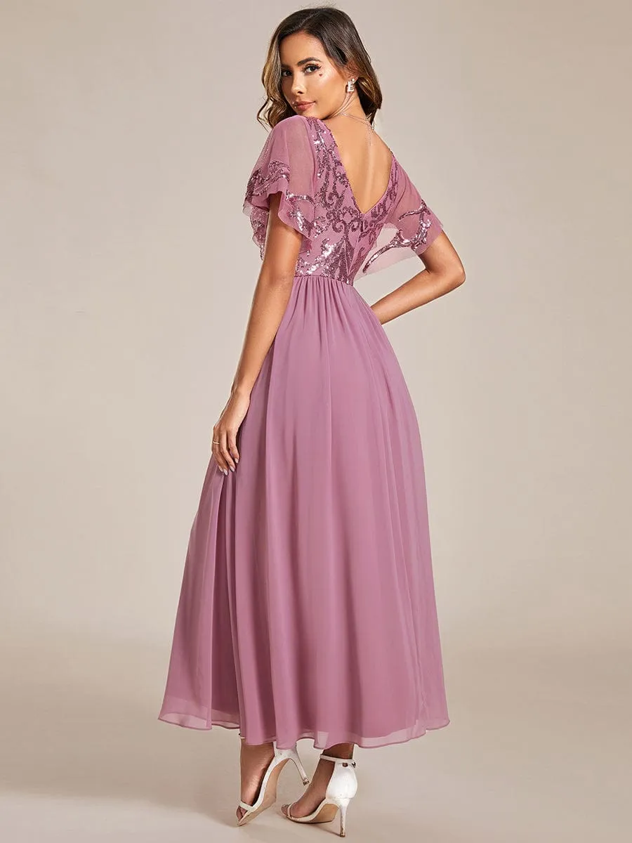 Virginia ankle length dress in dusky rose size 8 Express NZ wide