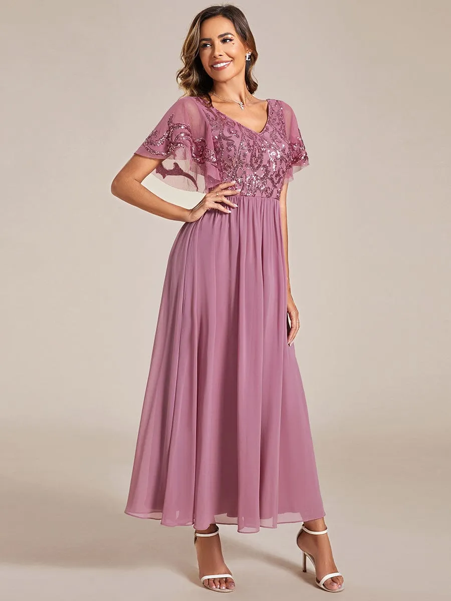 Virginia ankle length dress in dusky rose size 8 Express NZ wide