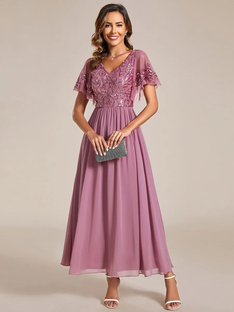 Virginia ankle length dress in dusky rose size 8 Express NZ wide