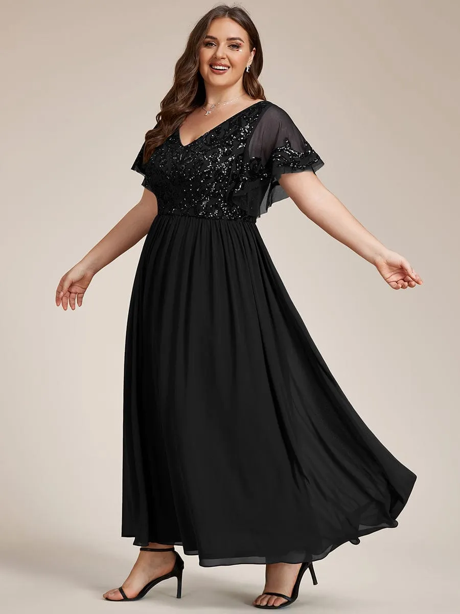 Virginia black evening ankle length dress s18 Express NZ wide
