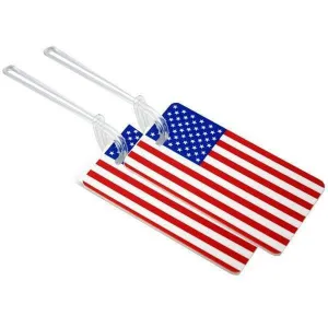Voltage Valet Luggage Tag US Flag (2 Pack)