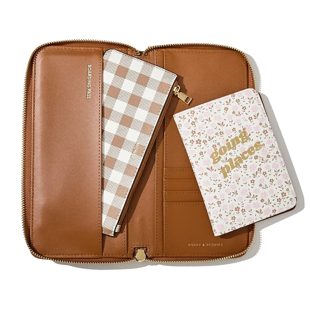Wanderlust Travel Wallet Cognac