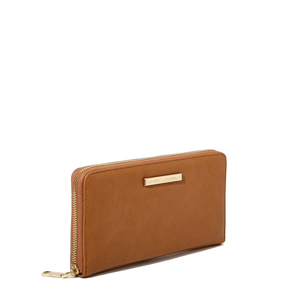 Wanderlust Travel Wallet Cognac