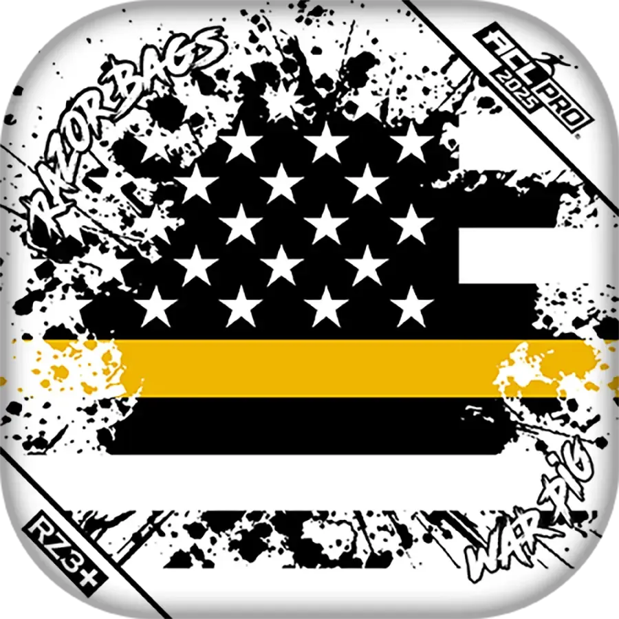 War Pig | Gold Line Flag | ACL PRO Razor Cornhole Bags