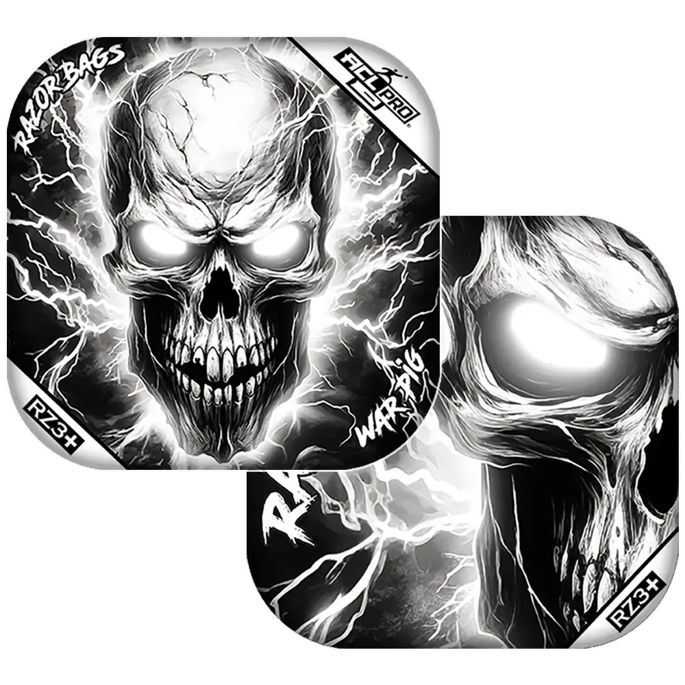 War Pig | Skull Lighting Strike | ACL PRO Razor Cornhole Bags