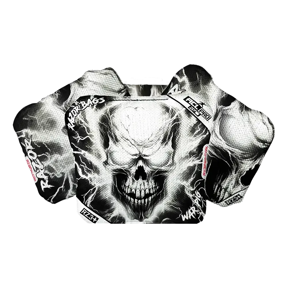 War Pig | Skull Lighting Strike | ACL PRO Razor Cornhole Bags