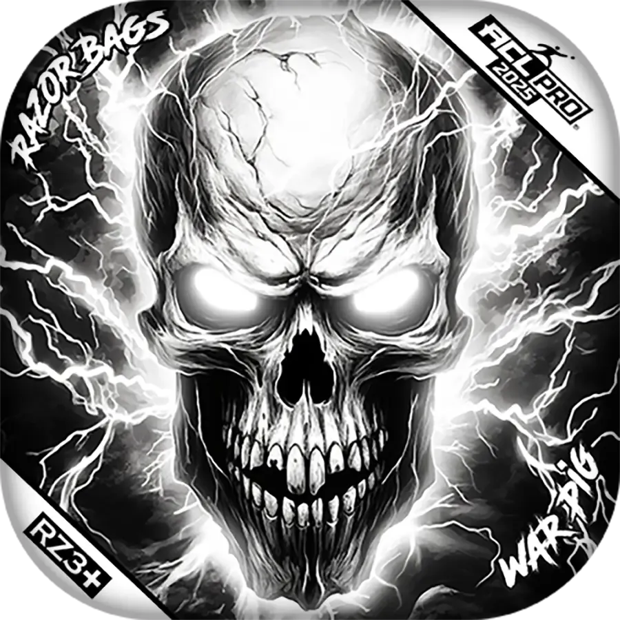 War Pig | Skull Lighting Strike | ACL PRO Razor Cornhole Bags