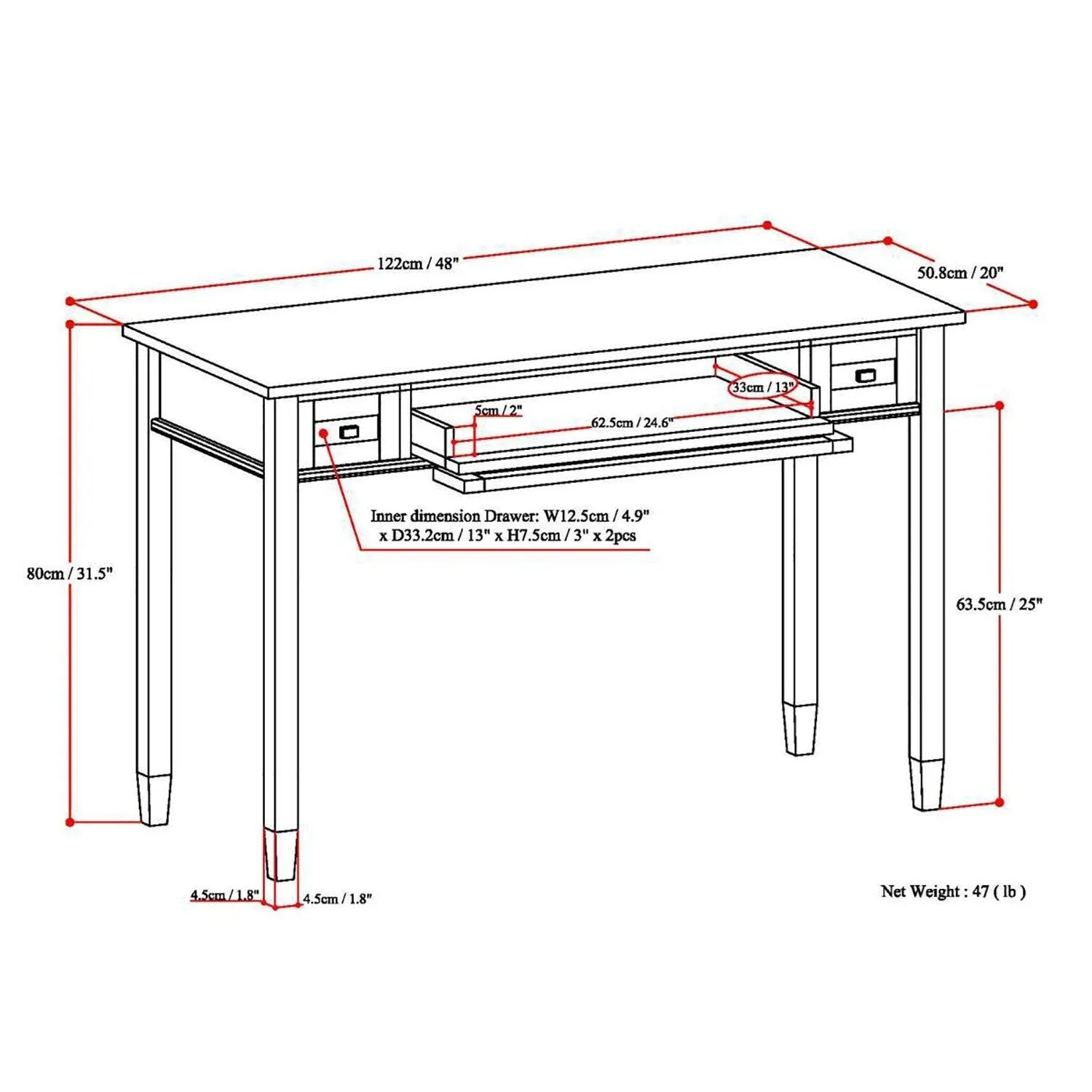 Warm Shaker Desk