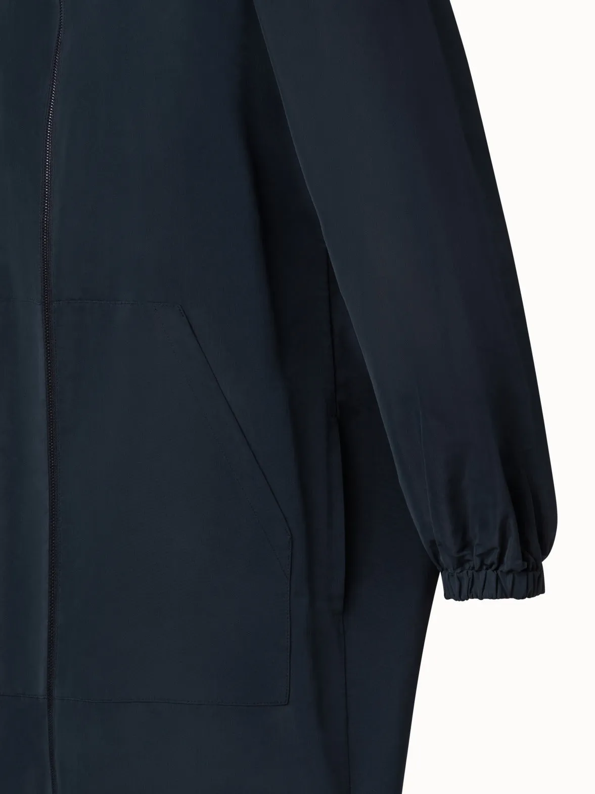 Water-Repellent Silk Taffeta Parka