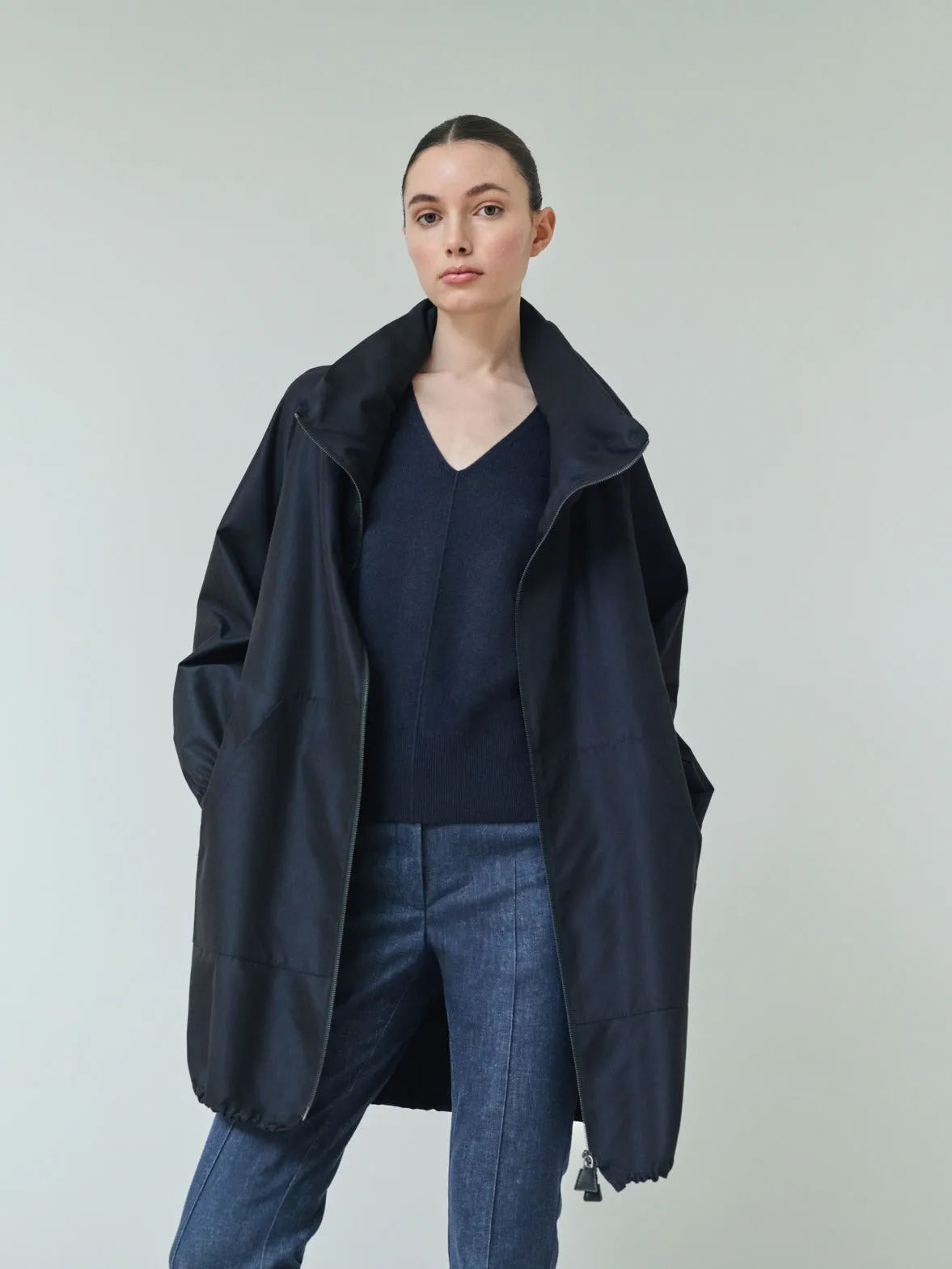 Water-Repellent Silk Taffeta Parka