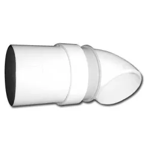 White Central Vacuum Bag Adaptor with Easy Installation