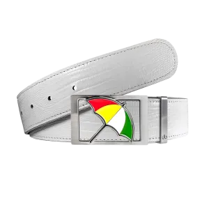 White lizard leather strap with Arnold Palmer buckle