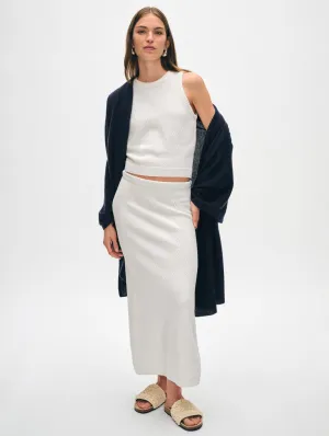 White   Warren - Cashmere Travel Wrap - Deep Navy