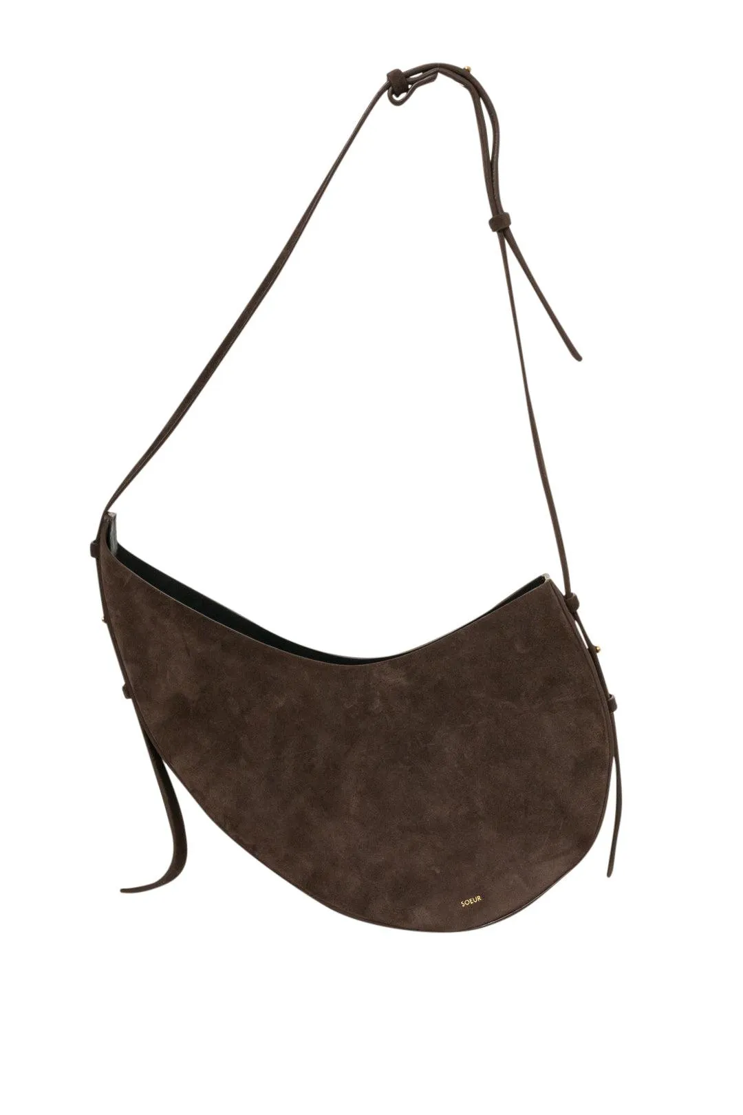 Winona Dark Brown Suede Bag