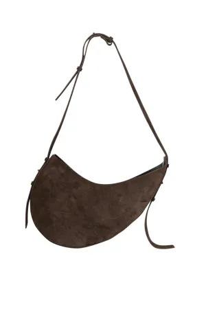 Winona Dark Brown Suede Bag