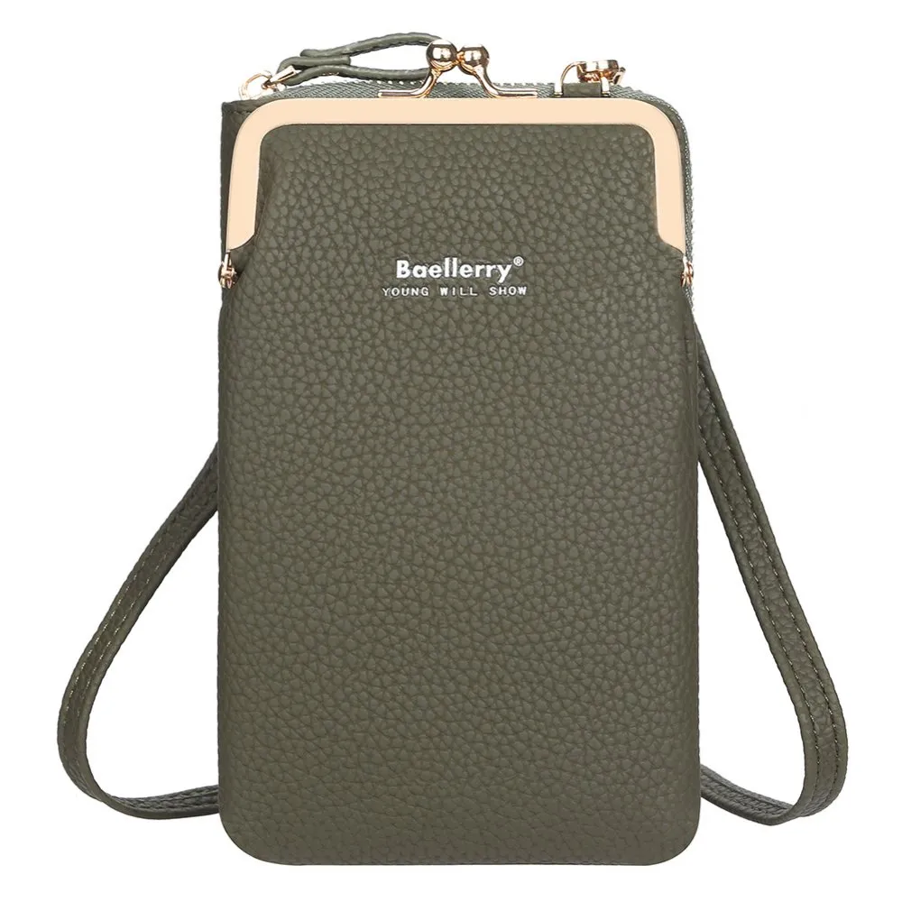 Women Crossbody Faux Leather Mini  Messenger Bag -green