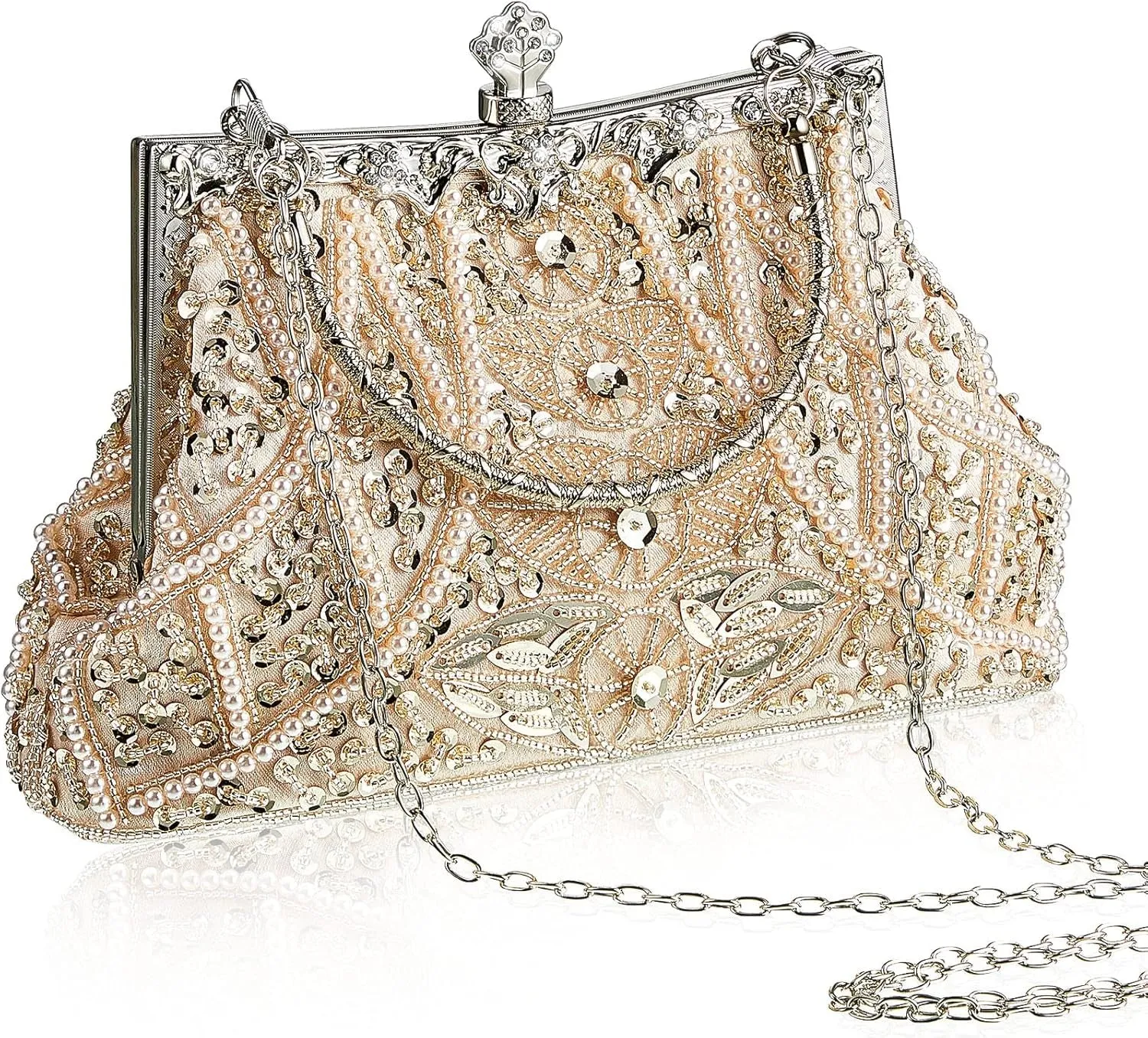 Womens Evening Clutch Bags Vintage Beaded Clutch
